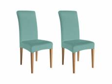 "lot de 2 housses de chaise vert dimensions - taille
