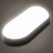 Luminaire pour pièces humides Plafonniers LED étanches à l'humidité lumière ovale 15W lampe de salle de bain lumière de bain pièce humide IP54 - noir
