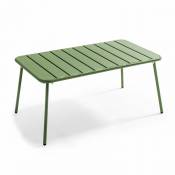 Palavas - Table basse en métal vert cactus - Vert