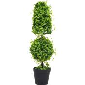 Plante de buis artificiel avec pot Vert 100 cm