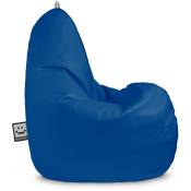 Pouf Poire Relax Similicuir Bleu Enfant Bleu - Bleu
