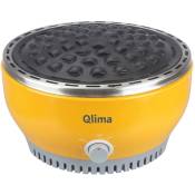 Qlima - barbecue à charbon portable njoy 1007 jaune