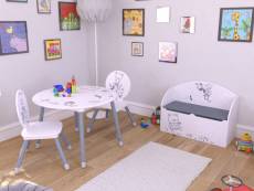 Set table + 2 chaises "bear" - 60 x 50 x 60 cm - coloris