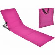 Spetebo - Chaise longue de plage - couleur : rose