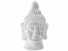 Statue en fibre de verre bouddha gris 32 cm