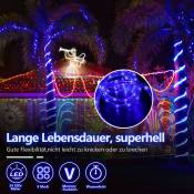 SWANEW Tube Lumineux Extérieur LED Guirlande Lumineuse Décoration et Adapteur d’alimentation Bleu-30M - Bleu