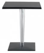 Table carrée TopTop - Dr. YES / 70x70 cm - Kartell noir en plastique