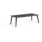 Table de jardin - rectangulaire - gris graphite - en