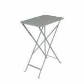 Table pliante Bistro / 57 x 37 cm - Acier / 2 personnes - Fermob gris en métal
