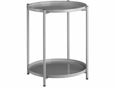 Tectake table d’appoint oxford - gris 404197