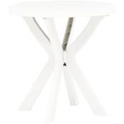 Vidaxl - Table de bistro Blanc Ø70 cm Plastique
