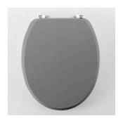 Abattant wc charnieres metal 37.5 x 46 cm mdf uni mat matteis Anthracite - Anthracite