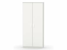 Armoire / meuble de rangement coloris blanc - hauteur 180 x longueur 80 x profondeur 35 cm