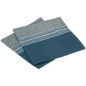 Atmosphera - Lot de 2 serviettes de table Dolly bleu