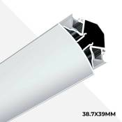 Barcelona Led - Profilé en aluminium avec double éclairage pour ruban led, - Blanc - Blanc