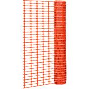 Barrière de signalisation et plastique. 1x50m. Orange.