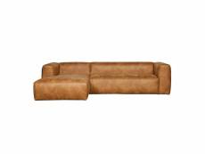 Bean - canapé d'angle gauche 5 places eco cuir marron l305 06904485