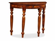 Buffet bahut armoire console meuble de rangement bois solide de sesham 90 cm demi-ronde helloshop26 4402122