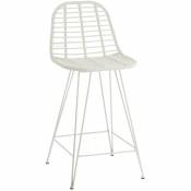 Chaise de bar extérieur métal blanc Toshi L 57 cm