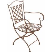 Chaise de jardin en fer dans un style romantique ancien parfait différentes couleurs colore : antique brun