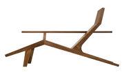 Chaise longue Liberty lounger / Noyer massif - Avec peau de mouton - Moooi bois naturel en bois