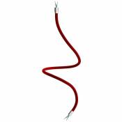 Creative Cables - Kit Creative Flex tube flexible recouvert de tissu RM09 Rouge | Titane satiné - 90 cm - Titane satiné