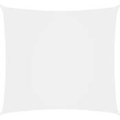 Doc&et² - Voile de parasol Tissu Oxford carré 3x3 m Blanc - Blanc