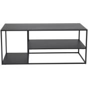 Ebuy24 - Staal Table d'angle avec plateau 120x50 cm, noir. - Noir
