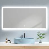 Emke - Miroir de salle de bain avec éclairage Miroir de salle de bain led 120x60cm Interrupteur Tactile Lumière Blanche Froide