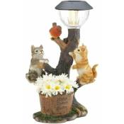 Ensoleille - Figurine solaire animaux de jardin, lampe