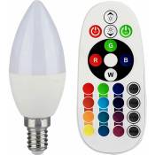 Etc-shop - Ampoules rgb led E14 320 lumens lampe en forme de bougie 3,5 watts télécommande