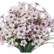 Groofoo - Lot de 6 Fleurs Violettes artificielles résistantes