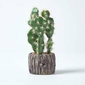 Homescapes - Petit Cactus artificiel Figuier de Barbarie