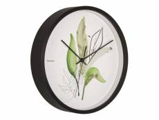 Horloge murale ronde botanique - feuilles - ø 26 x 4,5 cm - karlsson