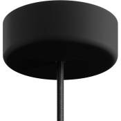 Kit eiva Rosace cylindrique en silicone soft touch IP65 pour l'extérieur Noir - Noir