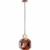 Lampe de plafond en bois et verre - Lampe suspendue design - Bumba Bronze - Bois, Métal, Verre, Bois - Bronze