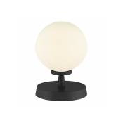 Lampe de table globe Esben Noir mat,Verre opal 1 ampoule