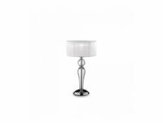 Lampe de table transparente duchessa 1 ampoule en métal