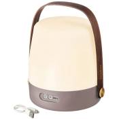 Lampe portable lite-up - lumière dimmable, rechargeable via usb - utilisation intérieure et extérieure, couleur taupe Kooduu Lite-up Earth 2.0 - taupe