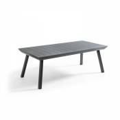Oviala - Table de jardin extensible en aluminium gris