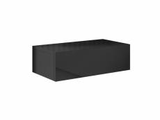 Pack de 2 tables de chevet 1 tiroir – noir finition brillante – 46 x 15 x 34 cm – europa MNAO100BLBL-2