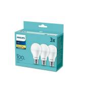 Philips - consumer 3 drop light bulbs led 13w e27 1521lm 2700k warm white light led100wwsmdis3p