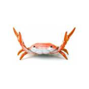 Porte-stylo de crabe créatif et mignon support de stockage de crabe d'haltérophilie(rouge)