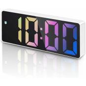 Réveil numérique, Horloge de Chevet avec Affichage led coloré Dpzo