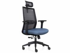 Sedero - chaise de bureau napoli deluxe 4d - bleu