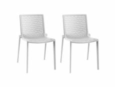 Set 2 chaise net-kat - resol - blancfibre de verre, polypropylène