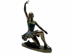Statuette danseuse de collection aspect bronze 21 cm