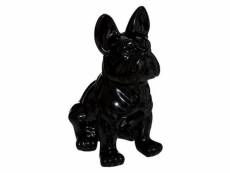 Statuette déco "bulldog" 22cm noir