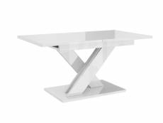 Table a manger extensible bruce - blanc laque 140-180