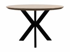Table à manger ronde zurich - ø140*76 cm - acacia/métal